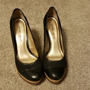 Antonio Melani Drew Cork Wedge Platform Heels